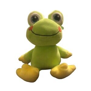 MTY International Frog Froggy Smile Soft Plush‎ Stuffed Animal Toy 8.5" Sitting